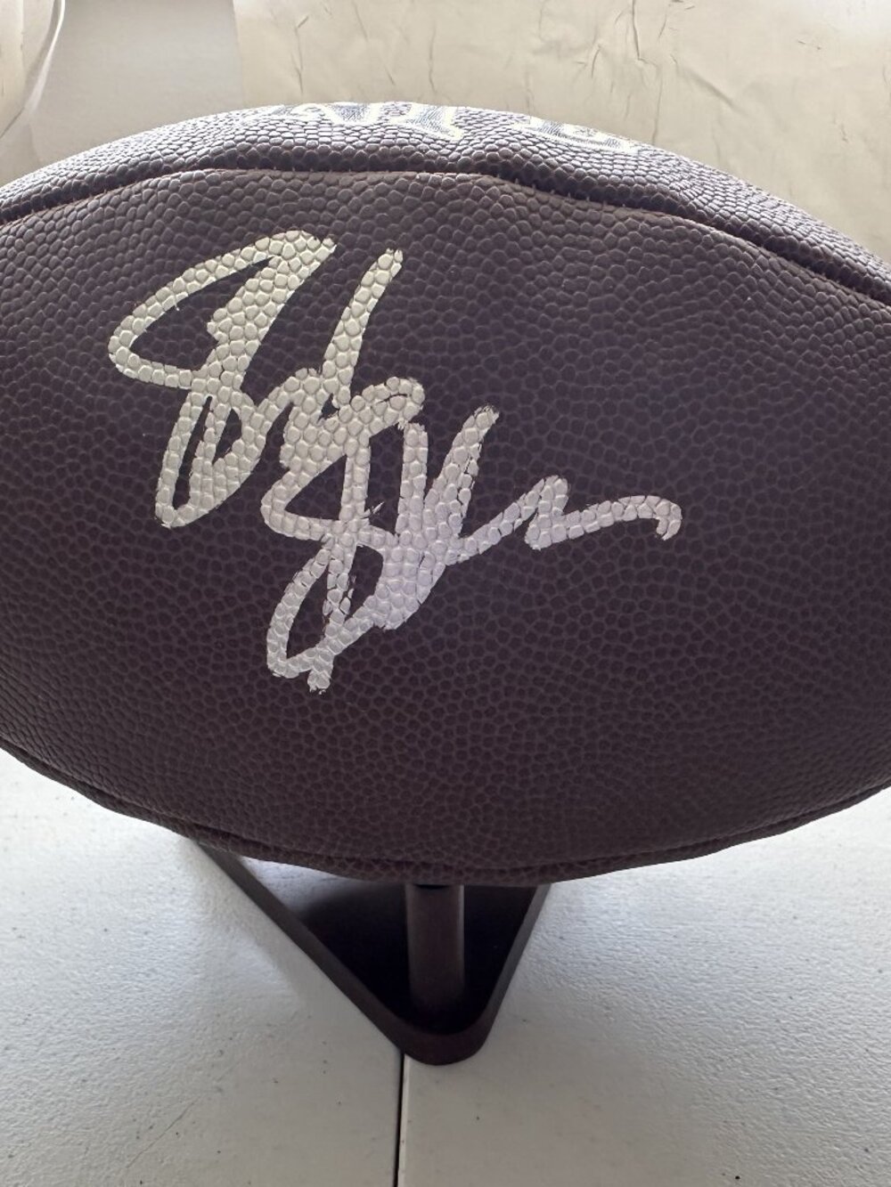 SHEDEUR SANDERS SIGNED COLORADO & BROWNS AUTOGRAPHED WILSON FOOTBALL w/COA - 696